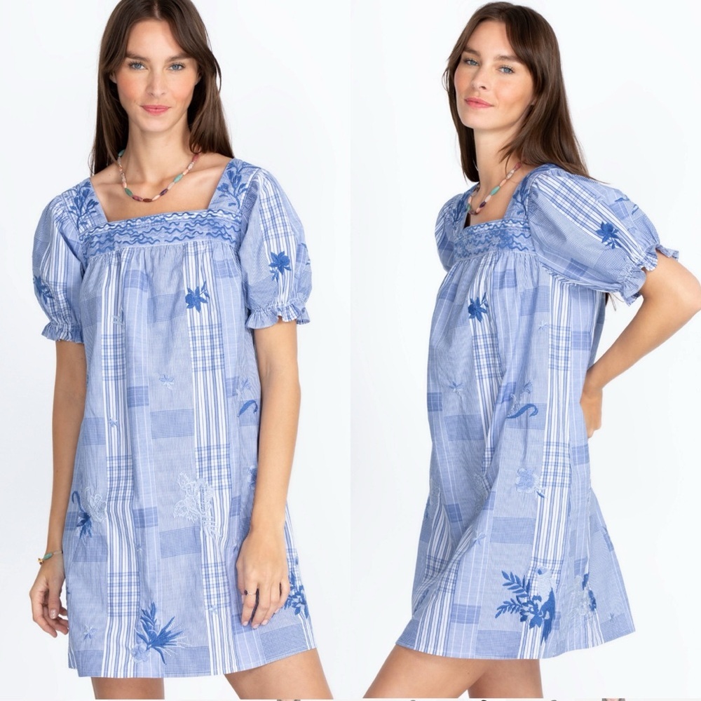 Johnny Was Sz Sm MARBELLA SQUARE NECK PARK DRESS